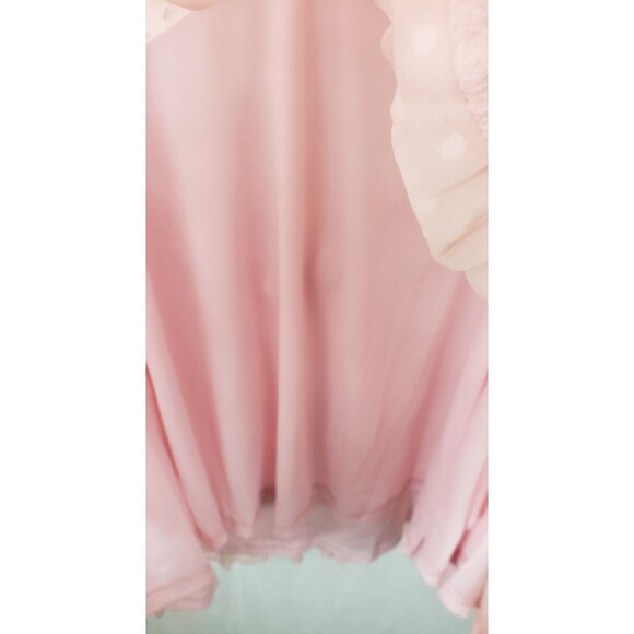 Babydoll Dress XL Pink Polka Dot Ruffle Keyhole Cutecore Girlhood Barbiecore - Picture 6 of 7